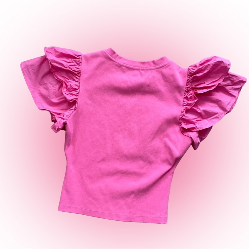 Pink Ruffled Women’s Top - Picture 2 of 4